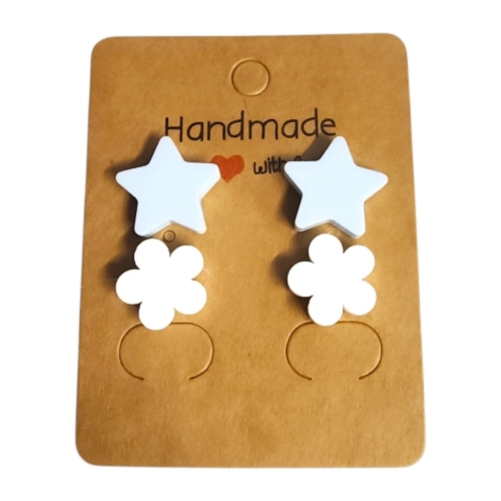 Starbloom Acrylic Stud Earrings – 2 Pair